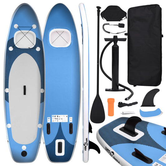 vidaXL Inflatable Stand Up Paddle Board Set Sea Blue 300x76x10 cm - Ripple Boards
